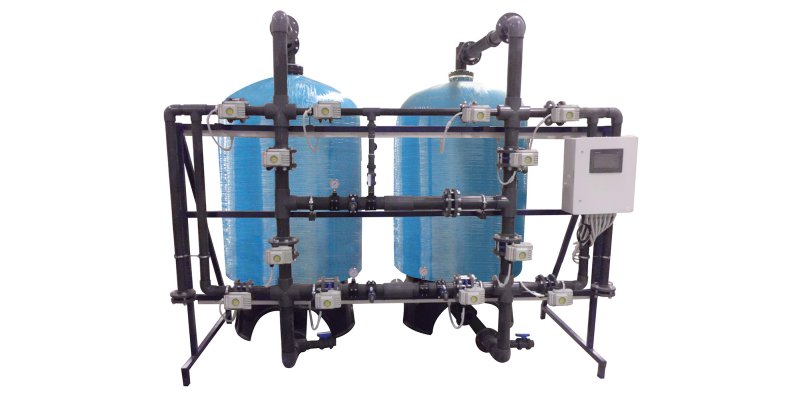 TANDEM SOFTENING SYSTEMS WITH FRP TANK AND SURFACE PIPING